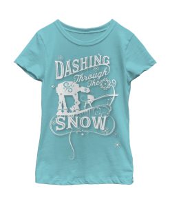 Girl’s Star Wars Christmas AT-AT Dashing Snow T-Shirt
