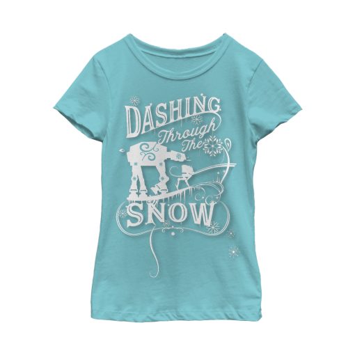 Girl’s Star Wars Christmas AT-AT Dashing Snow T-Shirt