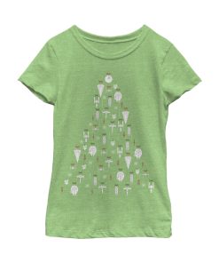 Girl’s Star Wars Christmas Galactic Ornaments T-Shirt