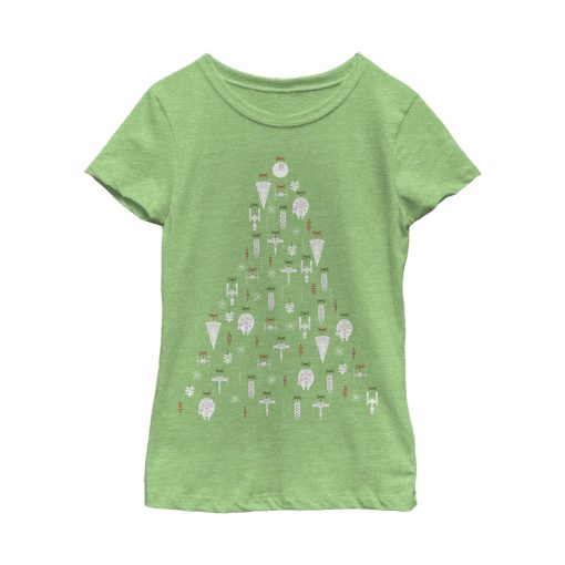 Girl’s Star Wars Christmas Galactic Ornaments T-Shirt