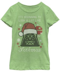 Girl’s Star Wars Christmas Sithmas Vader 8-Bit T-Shirt