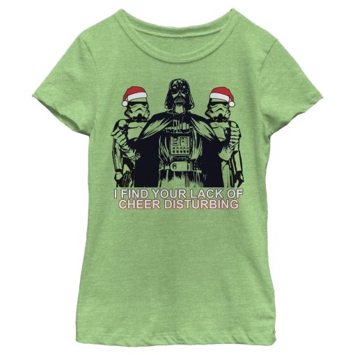 Girl’s Star Wars Darth Vader Stormtrooper Holiday Spirit T-Shirt