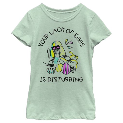 Girl’s Star Wars Easter Your Lack Of Eggs Is Disturbing Text T-Shirt