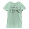 Girl’s Star Wars I Love You Quote T-Shirt