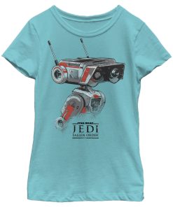 Girl’s Star Wars Jedi Fallen Order BD-1 Grunge T-Shirt