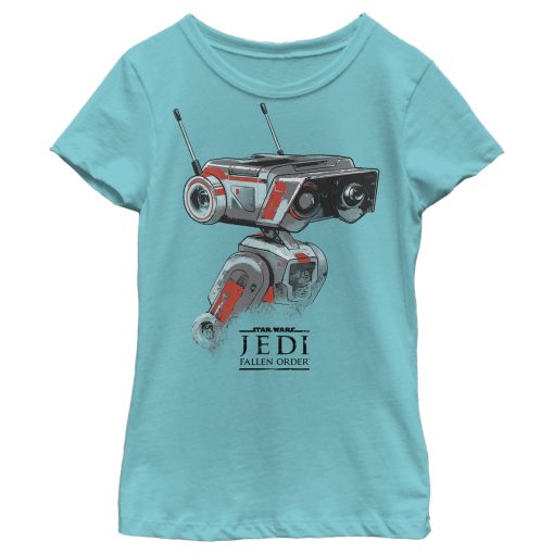 Girl’s Star Wars Jedi Fallen Order BD-1 Grunge T-Shirt