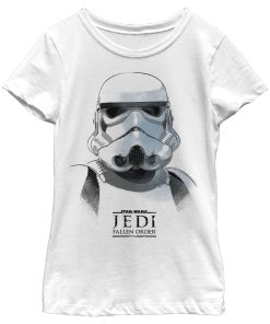 Girl’s Star Wars Jedi Fallen Order Stormtrooper Portrait T-Shirt