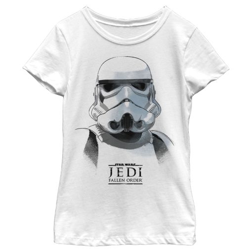 Girl’s Star Wars Jedi Fallen Order Stormtrooper Portrait T-Shirt