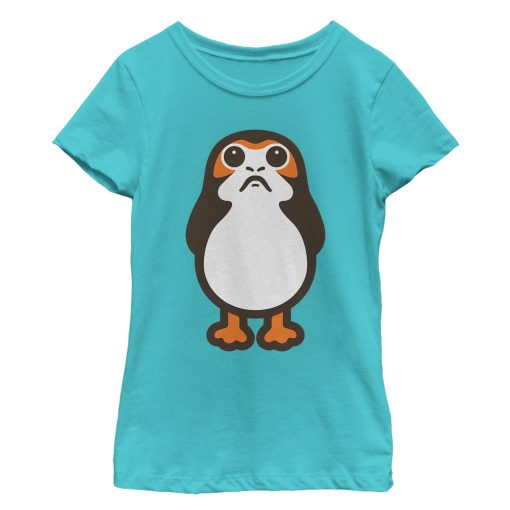 Girl’s Star Wars The Last Jedi Porg Cartoon T-Shirt