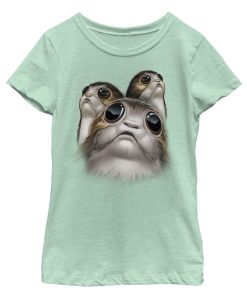 Girl’s Star Wars The Last Jedi Porg Eyes T-Shirt
