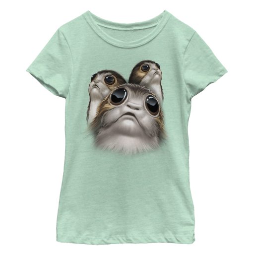 Girl’s Star Wars The Last Jedi Porg Eyes T-Shirt