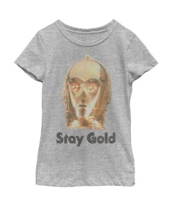 Girl’s Star Wars The Rise of Skywalker C-3PO Stay Gold T-Shirt