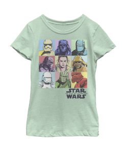 Girl’s Star Wars The Rise of Skywalker Pastel Character Bingo T-Shirt