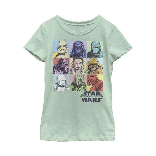 Girl’s Star Wars The Rise of Skywalker Pastel Character Bingo T-Shirt