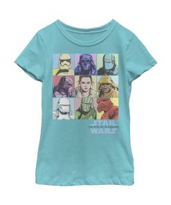 Girl’s Star Wars The Rise of Skywalker Pastel Character Box T-Shirt