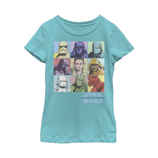 Girl’s Star Wars The Rise of Skywalker Pastel Character Box T-Shirt