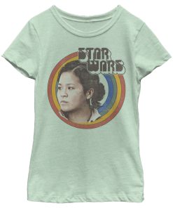 Girl’s Star Wars The Rise of Skywalker Rose Retro Rainbow T-Shirt