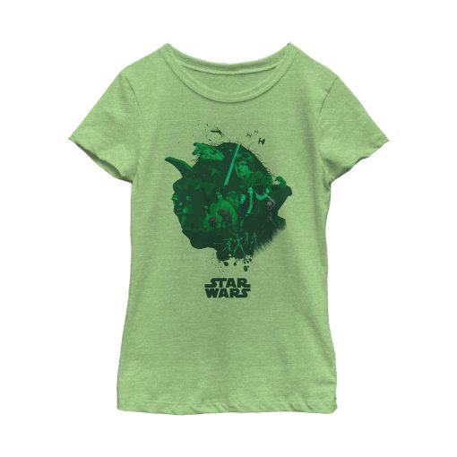 Girl’s Star Wars Unifying Yoda Collage T-Shirt