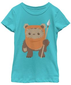 Girl’s Star Wars Wicket Ewok Cartoon T-Shirt