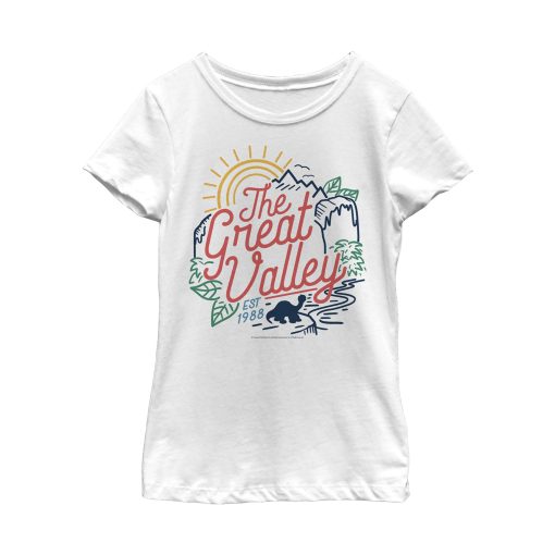 Girl’s The Land Before Time Colorful Great Valley Line T-Shirt