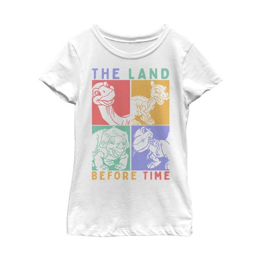 Girl’s The Land Before Time Dinosaur Squares T-Shirt