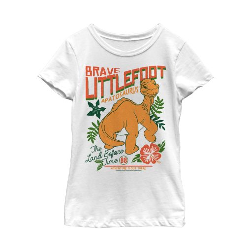 Girl’s The Land Before Time Tropical Littlefoot Poster T-Shirt