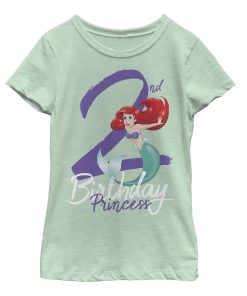 Girl’s The Little Mermaid 2nd Birthday T-Shirt