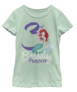 Girl’s The Little Mermaid 3rd Birthday T-Shirt