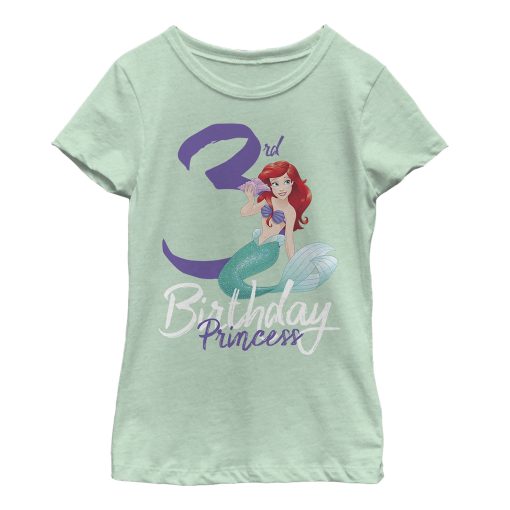 Girl’s The Little Mermaid 3rd Birthday T-Shirt