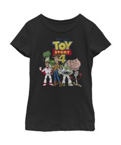 Girl’s Toy Story Character Logo Party T-Shirt