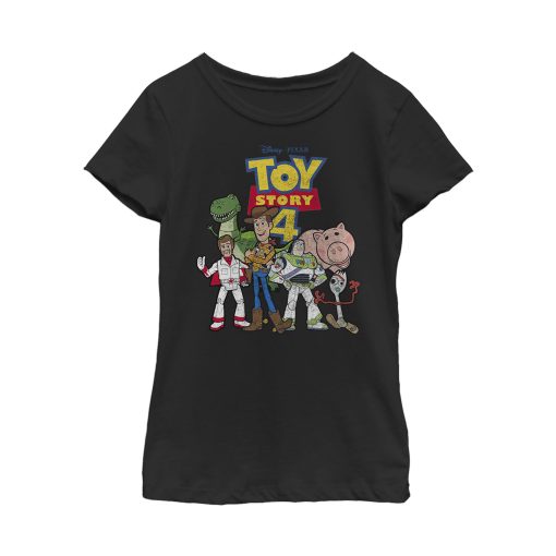 Girl’s Toy Story Character Logo Party T-Shirt