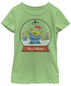 Girl’s Toy Story Christmas Alien Snow Globe T-Shirt