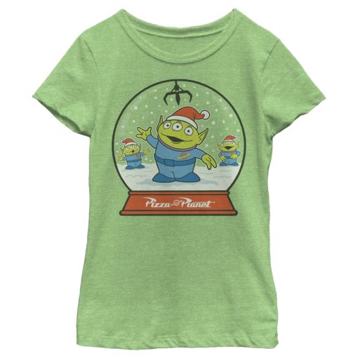 Girl’s Toy Story Christmas Alien Snow Globe T-Shirt