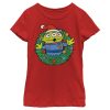 Girl’s Toy Story Christmas Alien Wreath T-Shirt