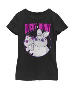 Girl’s Toy Story Ducky & Bunny Circle Portrait T-Shirt