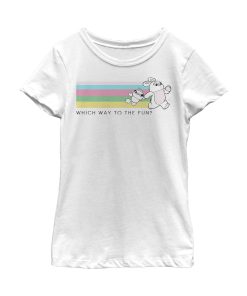 Girl’s Toy Story Ducky & Bunny Fun Rainbow Race T-Shirt