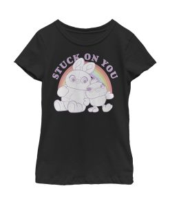 Girl’s Toy Story Ducky & Bunny Stuck on You Rainbow T-Shirt