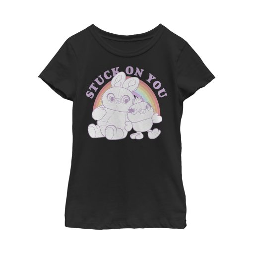 Girl’s Toy Story Ducky & Bunny Stuck on You Rainbow T-Shirt