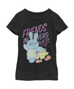 Girl’s Toy Story Ducky & Bunny Weird Places T-Shirt