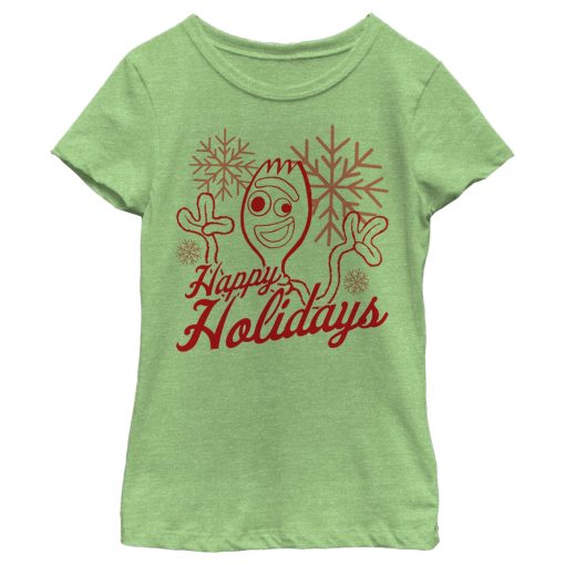 Girl’s Toy Story Forky Happy Holidays T-Shirt