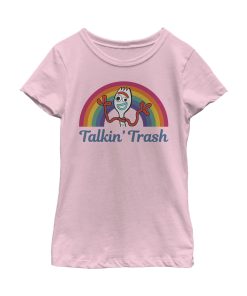 Girl’s Toy Story Forky Talkin’ Trash Rainbow T-Shirt