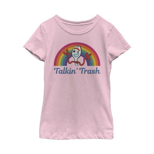 Girl’s Toy Story Forky Talkin’ Trash Rainbow T-Shirt