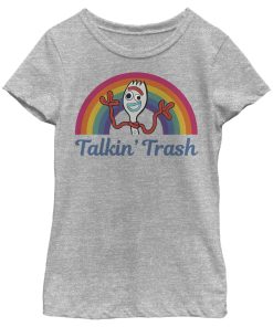 Girl’s Toy Story Forky Talkin’ Trash Rainbow T-Shirt