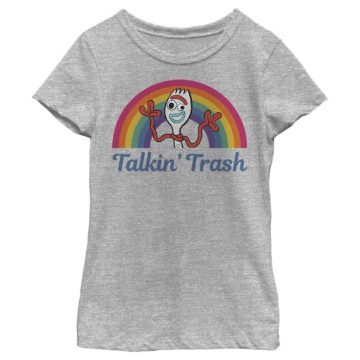 Girl’s Toy Story Forky Talkin’ Trash Rainbow T-Shirt