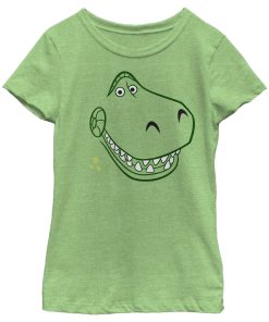 Girl’s Toy Story Grinning Rex Face T-Shirt