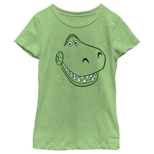 Girl’s Toy Story Grinning Rex Face T-Shirt