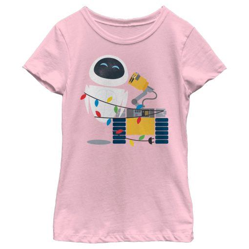 Girl’s Wall-E Eve Christmas Lights T-Shirt