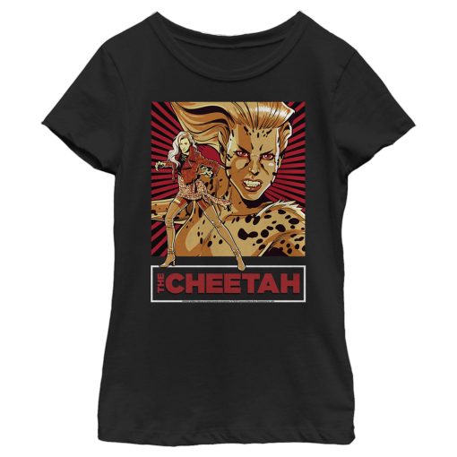 Girl’s Wonder Woman 1984 Cheetah Comic Portrait T-Shirt