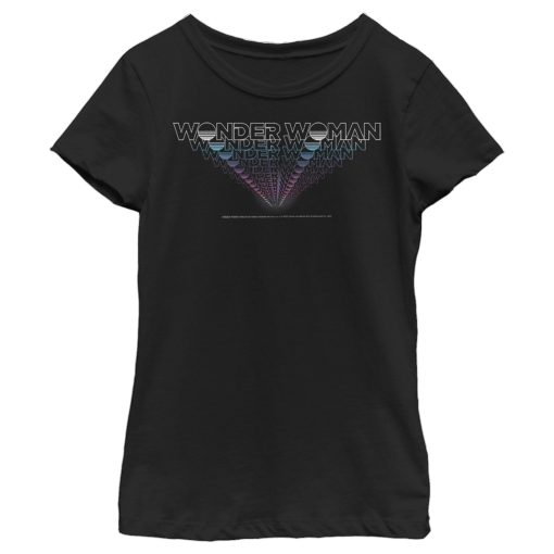 Girl’s Wonder Woman 1984 Logo Retro Effect T-Shirt