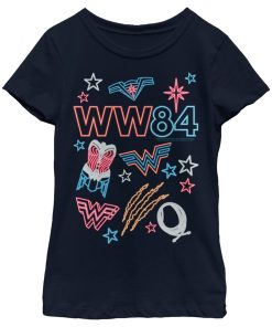 Girl’s Wonder Woman 1984 Neon Symbols T-Shirt